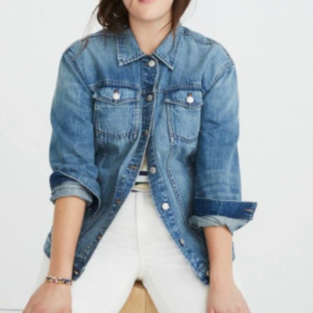 Madewell Oversized Jean Jacket Size XS ✨